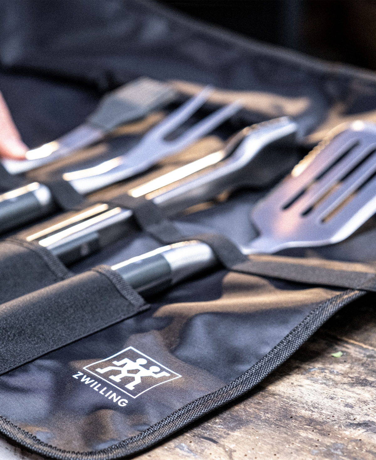 Zwilling Bbq 5pc Grill Tool Set In Stainless Steel And Charcoal
