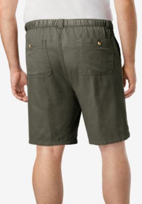 Big & Tall Knockarounds 8" Full Elastic Plain Front Short