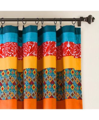 Boho Stripe Window Curtain Panels