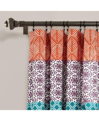 Bohemian Stripe Window Curtain Panels