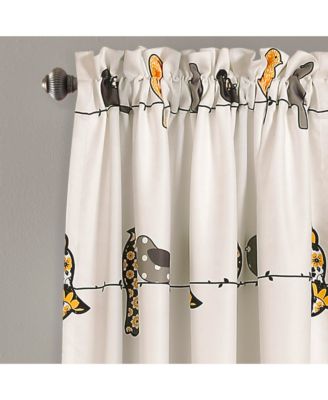 Rowley Birds Light Filtering Window Curtain Panels