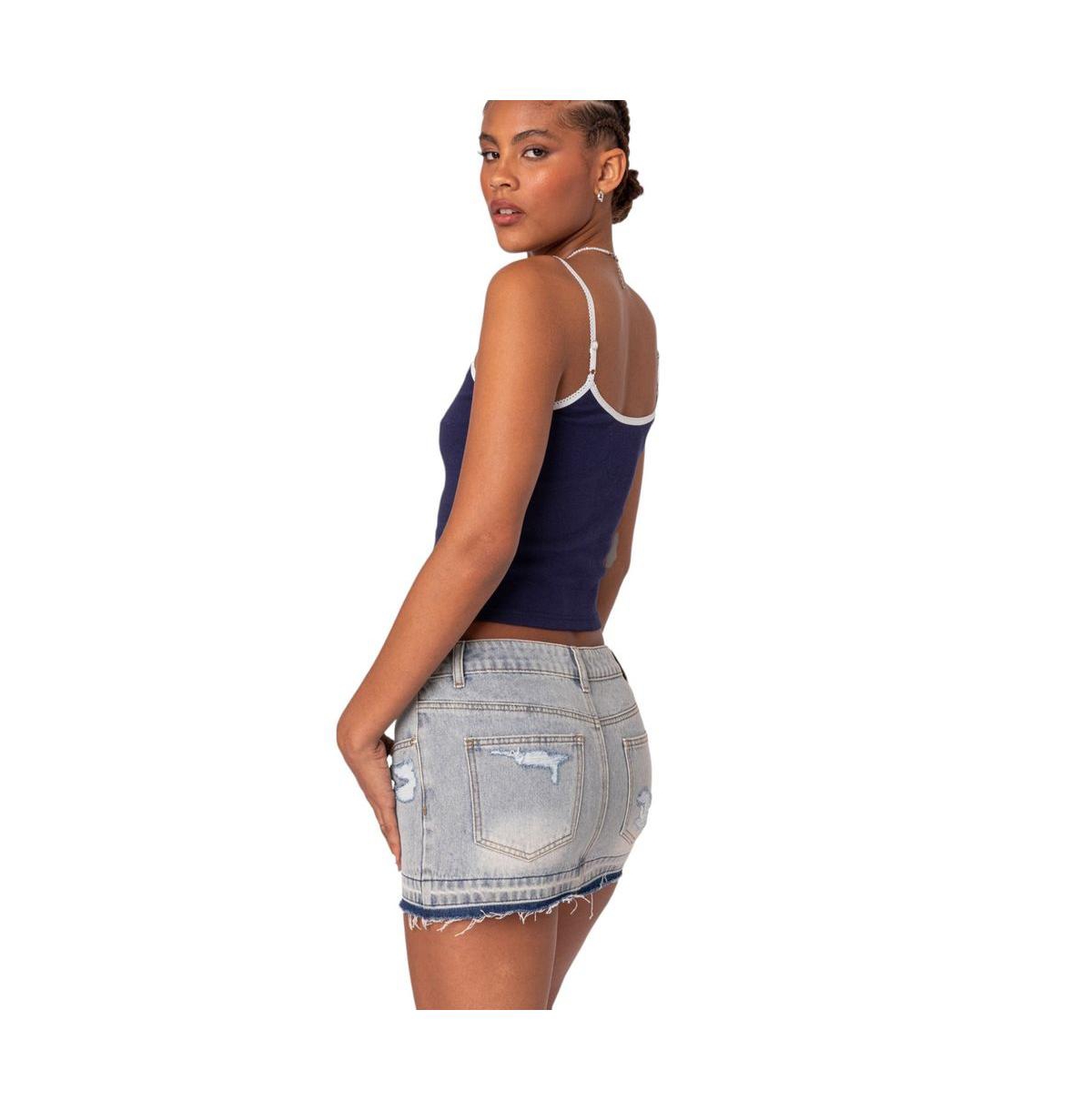 Edikted Women's Franky ribbed contrast tank top