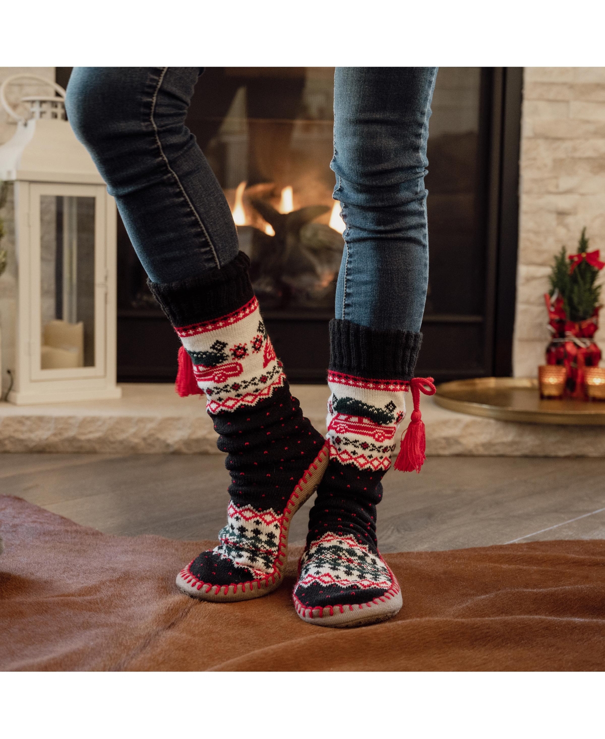 Muk Luks Women's Tassel Slipper Socks, L/Xl - Ebny stationwgn