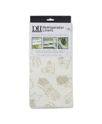 Fridge Liner Collection Non-Adhesive, Cut to Fit, 12x24", Cream Market, 6 Piece