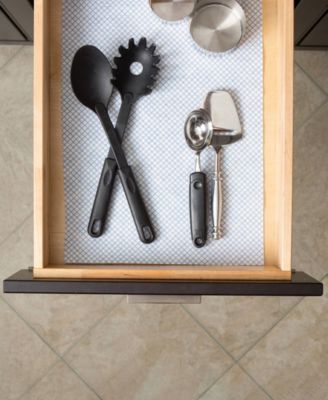 Fridge Shelf Liner Collection Non-Adhesive, Cut to fit, Machine Washable, 12x120", Stonewash Blue Lattice, 2 Piece