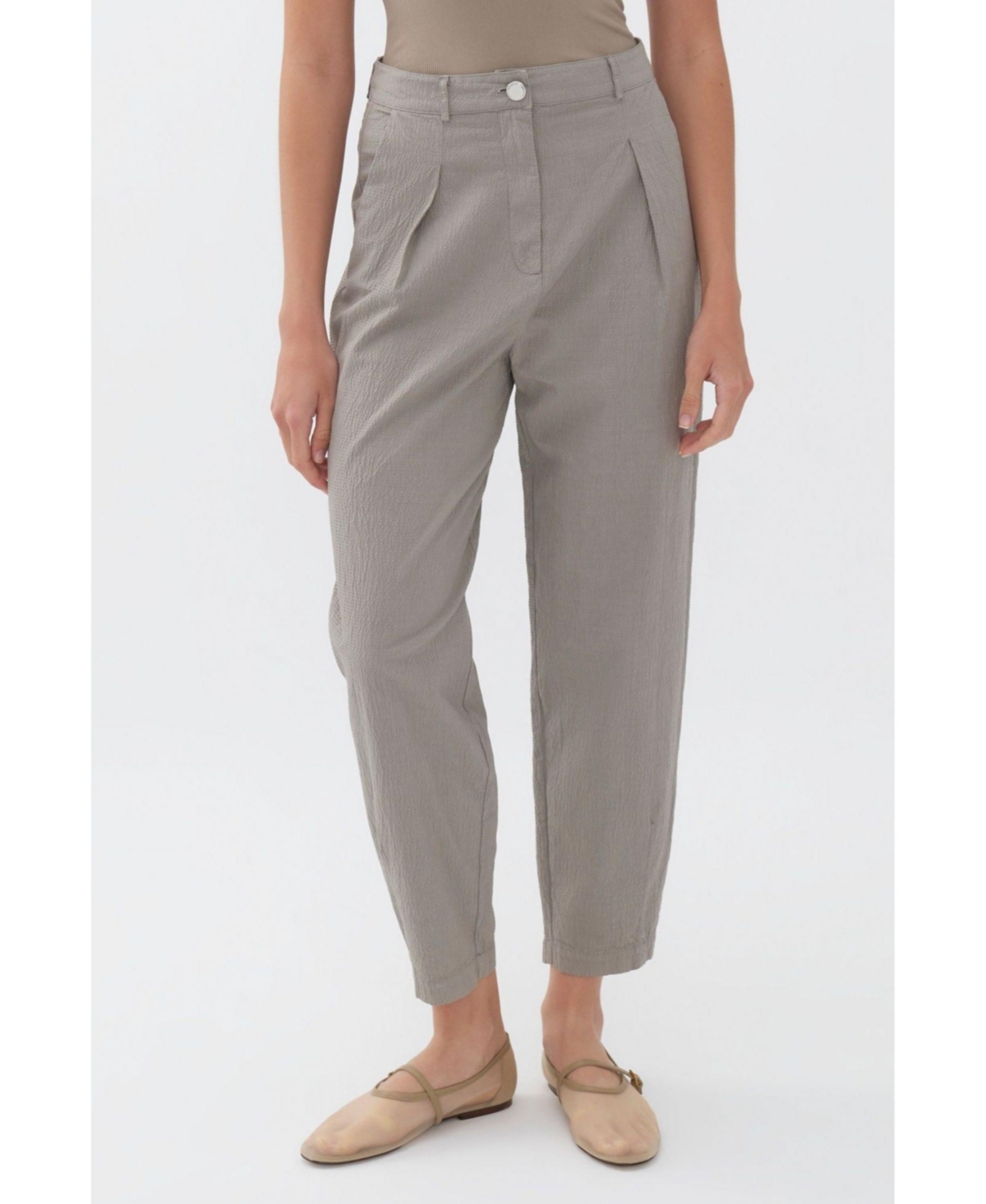Women's High Waisted Pants - Grey