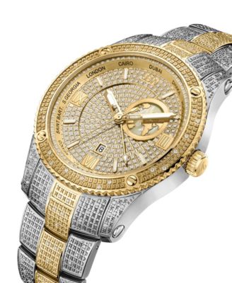 Men's Jet Setter GMT Multi 18K Gold-Plated Stainless Steel Bracelet Watch 46mm