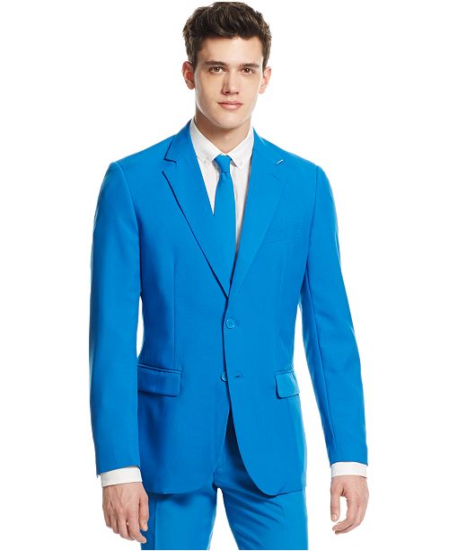 Opposuits Men S Blue Steel Solid Suit Reviews Suits Tuxedos Men Macy S