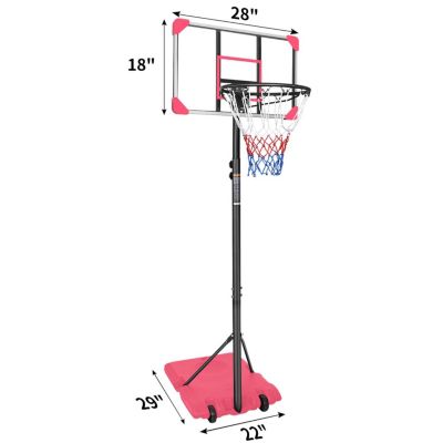  Youth Height Adjustable Basketball Hoop