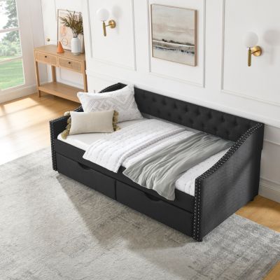 Streamdale Upholstered Twin Size Daybed with Drawers