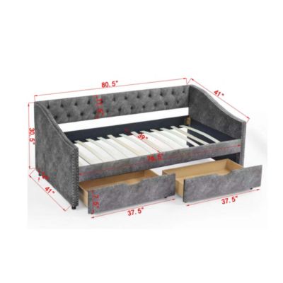 Streamdale Upholstered Twin Size Daybed with Drawers