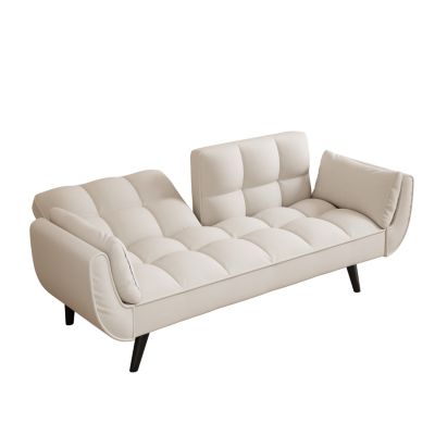57" Sofa with Throw Pillow & Armrests