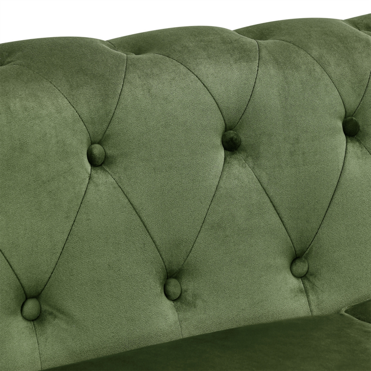 Streamdale Green Velvet Tufted Sofa Settee
