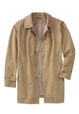 Big & Tall Water-Resistant Trench Coat