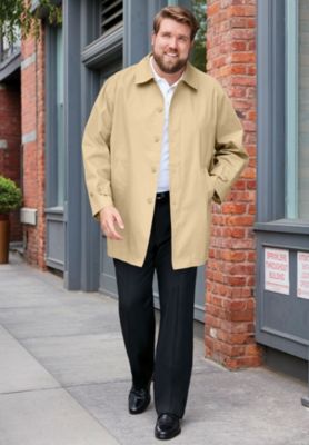 Big & Tall Water-Resistant Trench Coat