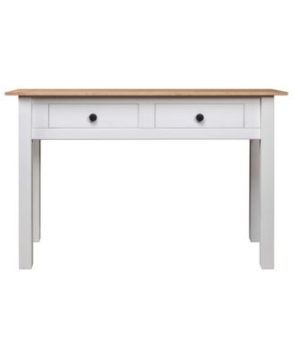 Console Table White 43.3"x15.7"x28.3" Solid Pine Wood Panama Range