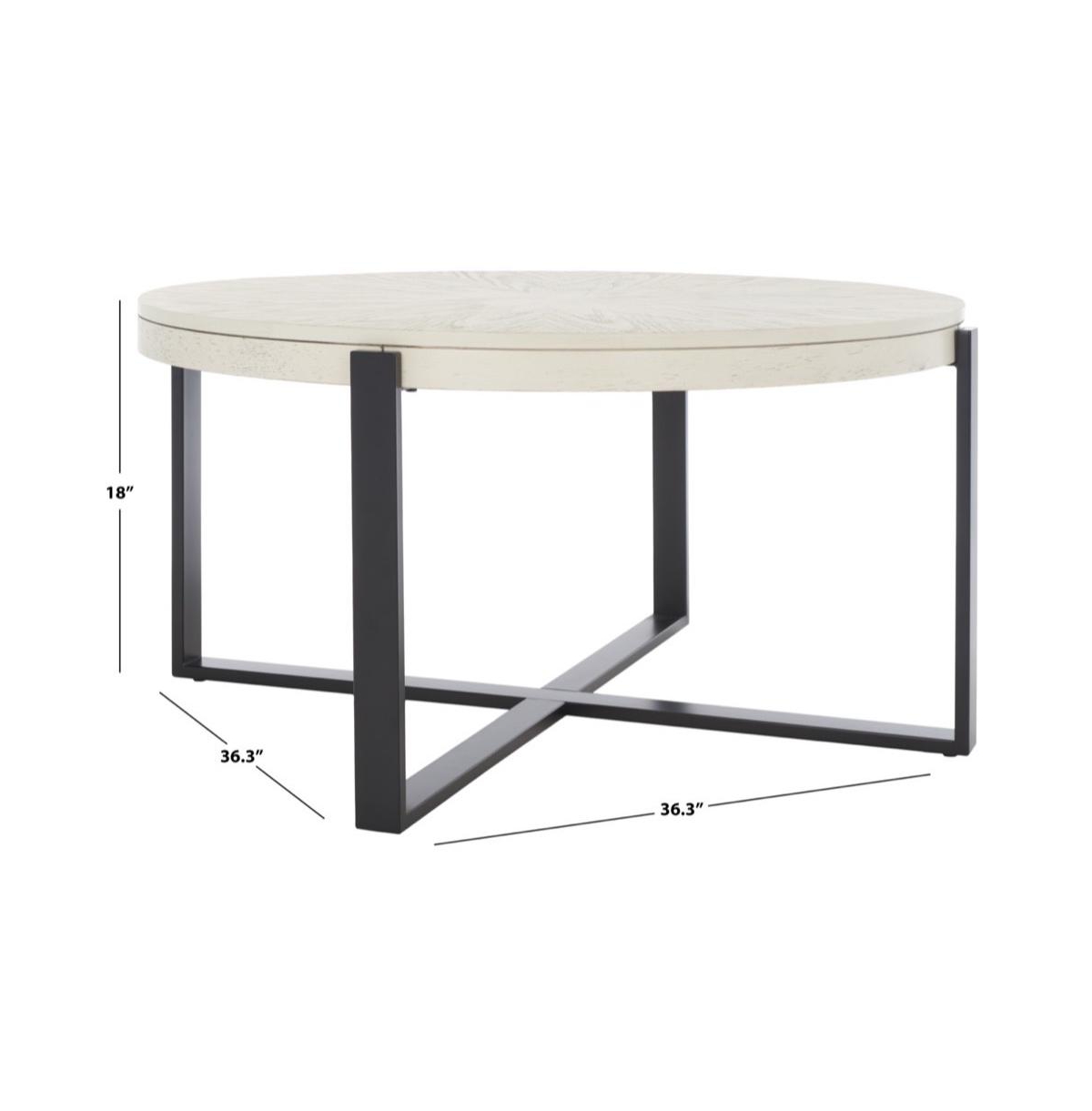 Safavieh Navya Round Coffee Table -black