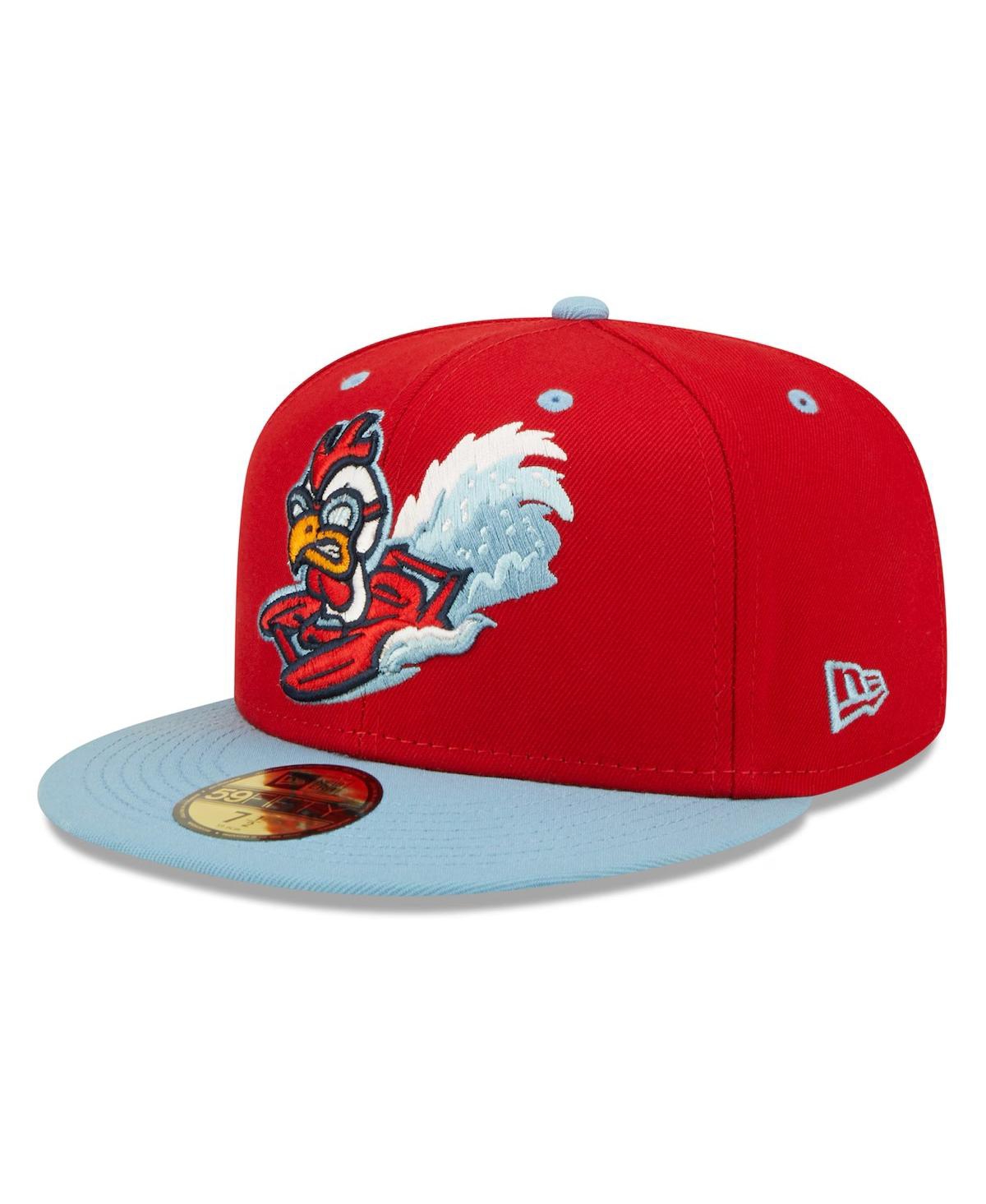 Men's Red Tri-City Dust Devils Light Blue Theme Night 59FIFTY Fitted Hat - Red