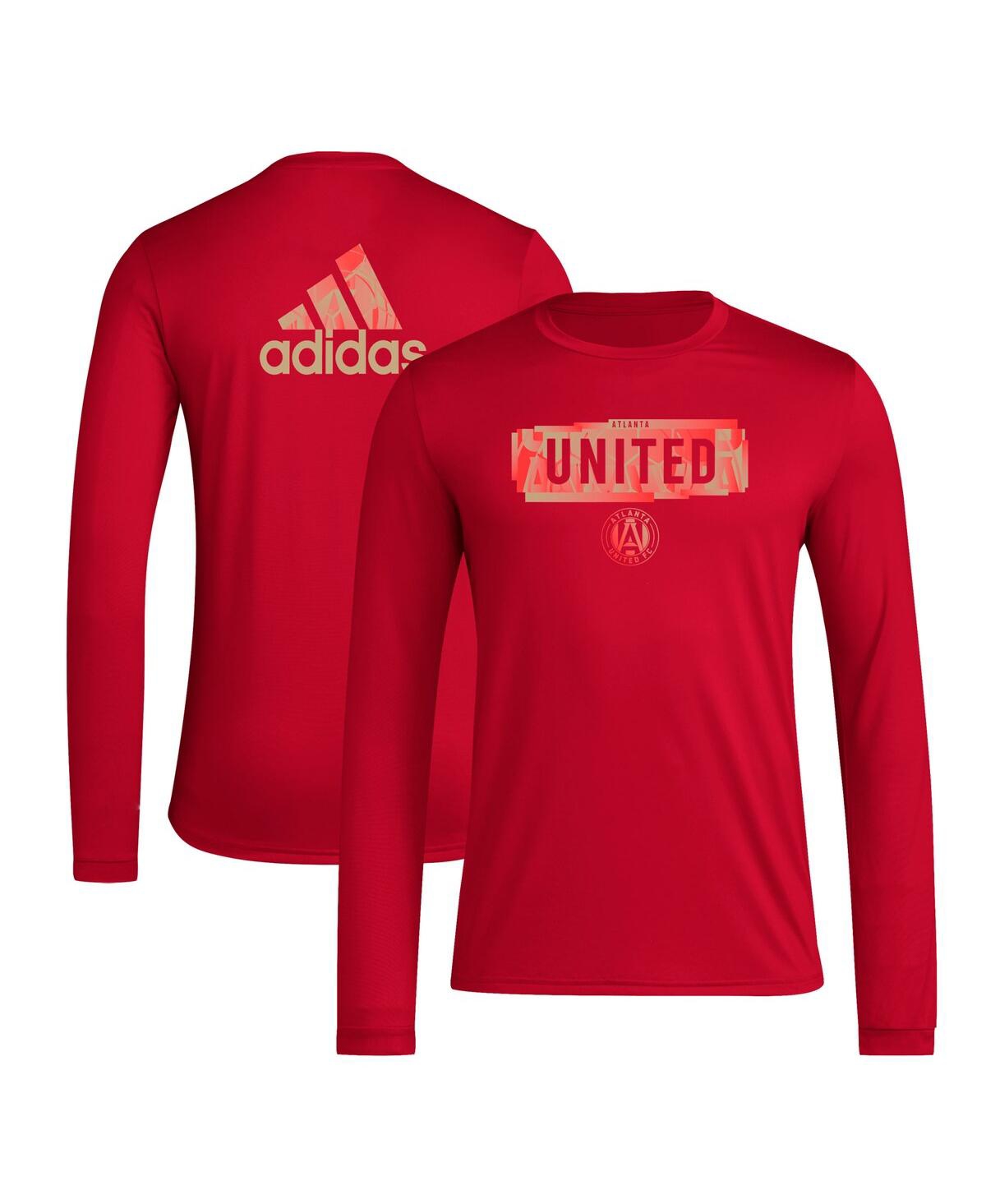 Shop Adidas Originals Men's Red Atlanta United Fc Local Pop Aeroready Long Sleeve T-shirt