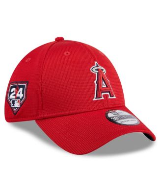 New Era Men's Red Los Angeles Angels 2024 Spring Training 39THIRTY Flex ...