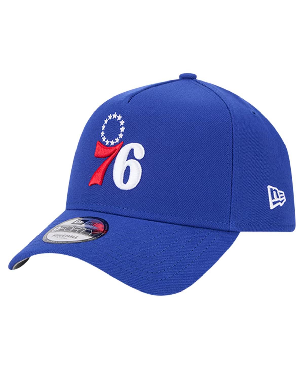 NEW ERA MEN'S ROYAL PHILADELPHIA 76ERS A-FRAME 9FORTY ADJUSTABLE HAT 