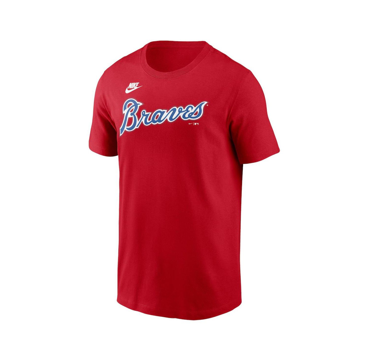 Men's Red Atlanta Braves Cooperstown Wordmark T-Shirt