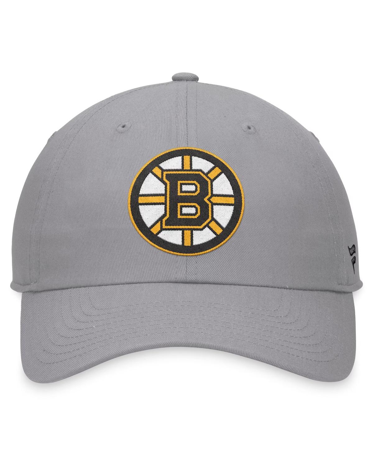 Fanatics Men's Gray Boston Bruins Extra Time Adjustable Hat In Gray