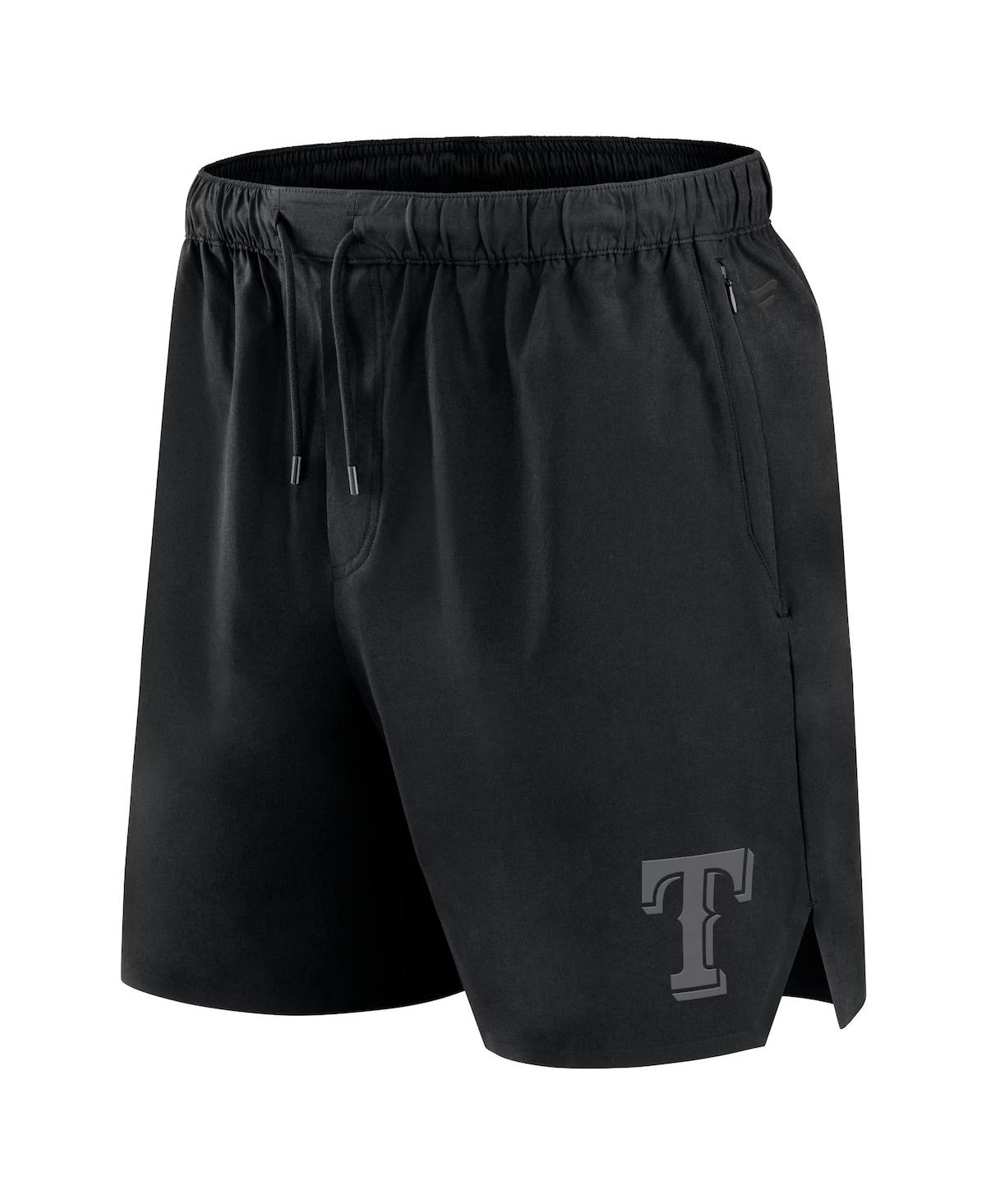 Fanatics Signature Men'sTexas Rangers Front Office Woven Shorts - Black