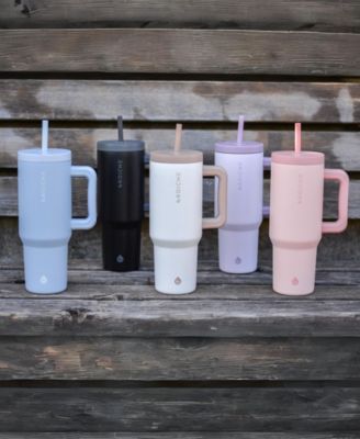 40oz Insulated Tumbler with Straw and Handle, 2pk