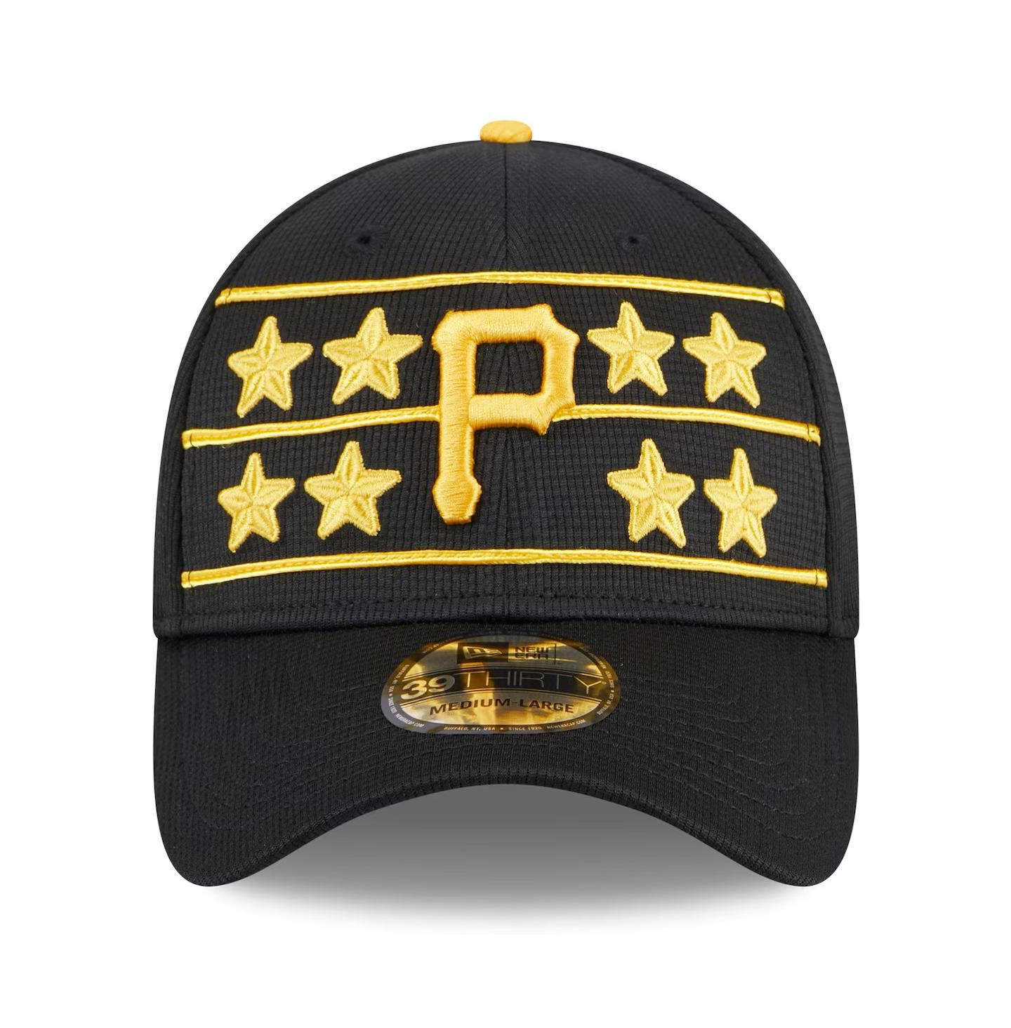 Мужская кепка New Era Black Pittsburgh Pirates 2024 Batting Practice 39THIRTY Flex Hat — фото 2