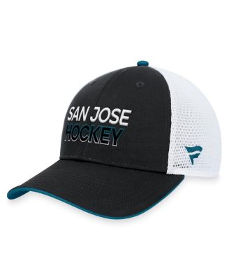 Black San Jose Sharks Alternate Authentic Pro Rink Trucker Adjustable Hat
