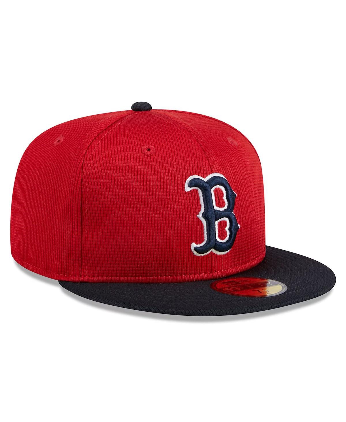 New Era Big Boys And Girls Red Boston Red Sox 2024 Batting Practice 59fifty Fitted Hat In Navy