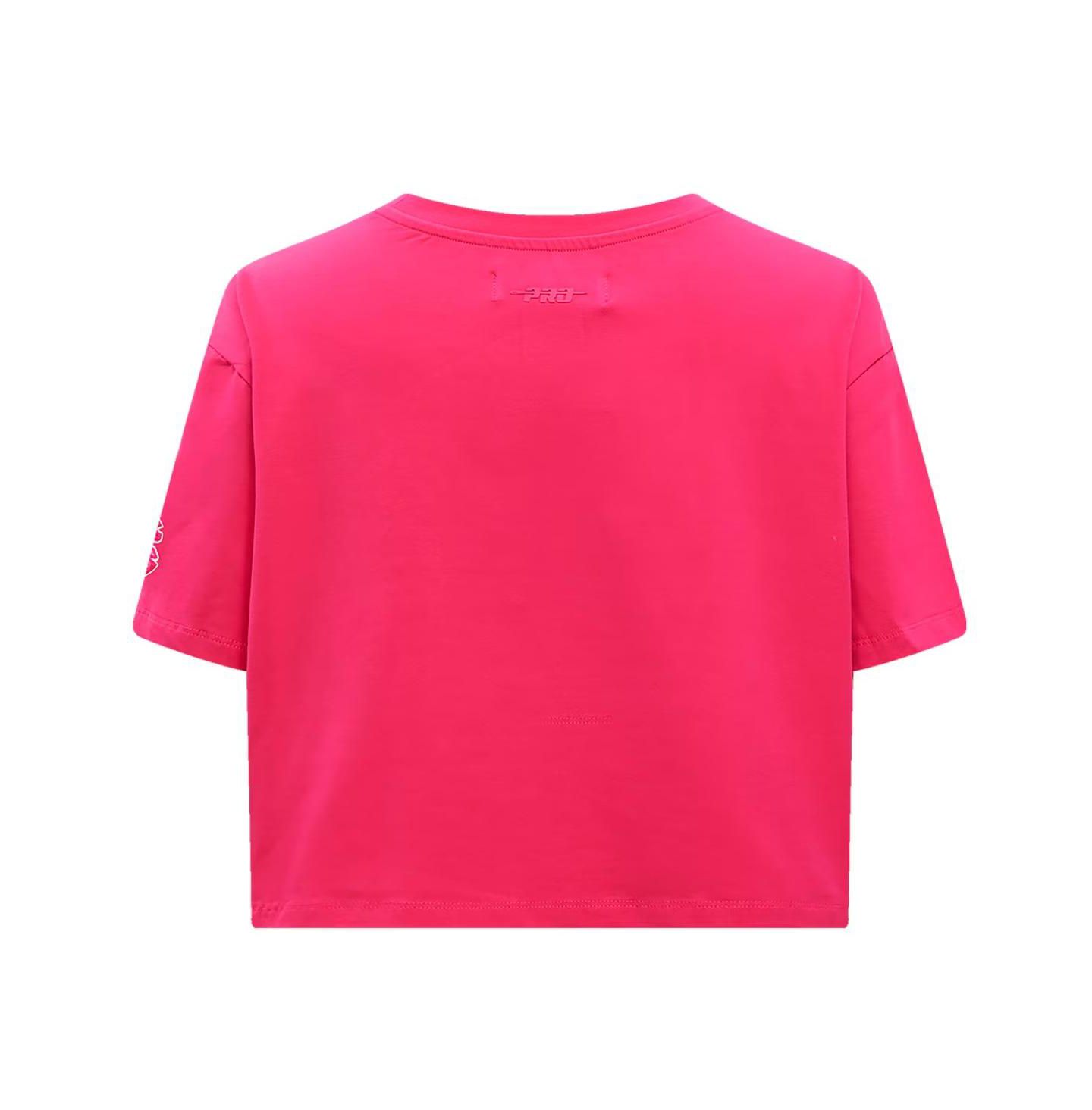 Женская футболка Pro Standard Pink Chicago Cubs Triple Pink Boxy Cropped — фото 4