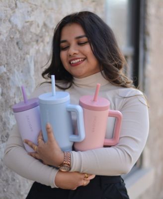 40oz Insulated Tumbler with Straw and Handle, 2pk