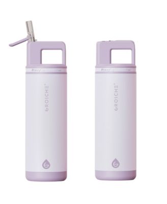Alpine Flip 'N Sip Insulated, Leakproof Water Bottle with Straw, 20 OZ, 2pk