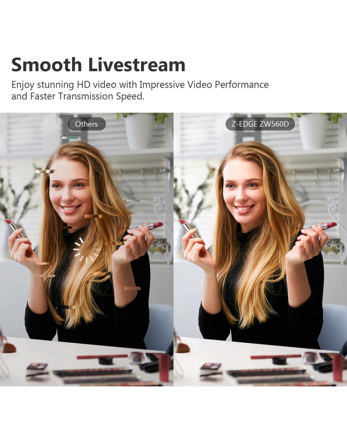 Z-edge 2K Qhd Stream Webcam Auto Focus Web Camera for Pc