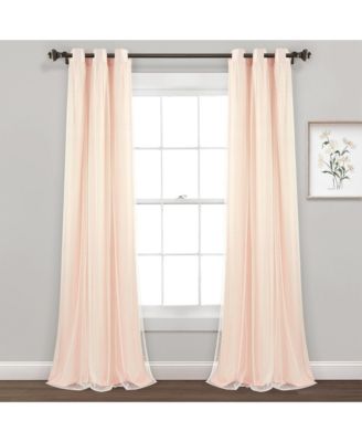 Cottage Polka Dot Sheer Window Curtain Panels Including Tieback