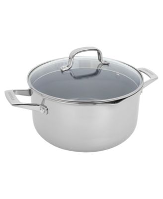 HENCKELS Clad H3 Ceramic Nonstick 10-Piece Stainless Steel Ceramic Nonstick Cookware Set 