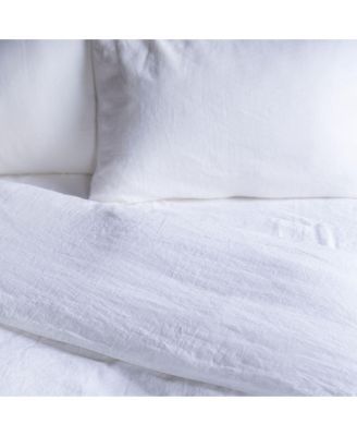 French Linen Garment Washed Breathable 3 Pc. Duvet Cover & Sham Set, Twin/Twin XL