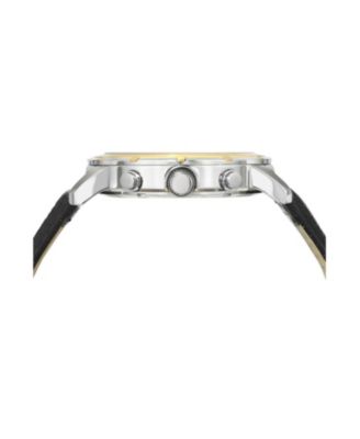 NYC Chrono Genuine Leather Two Tone & Black Men's Watch 1281DNYL