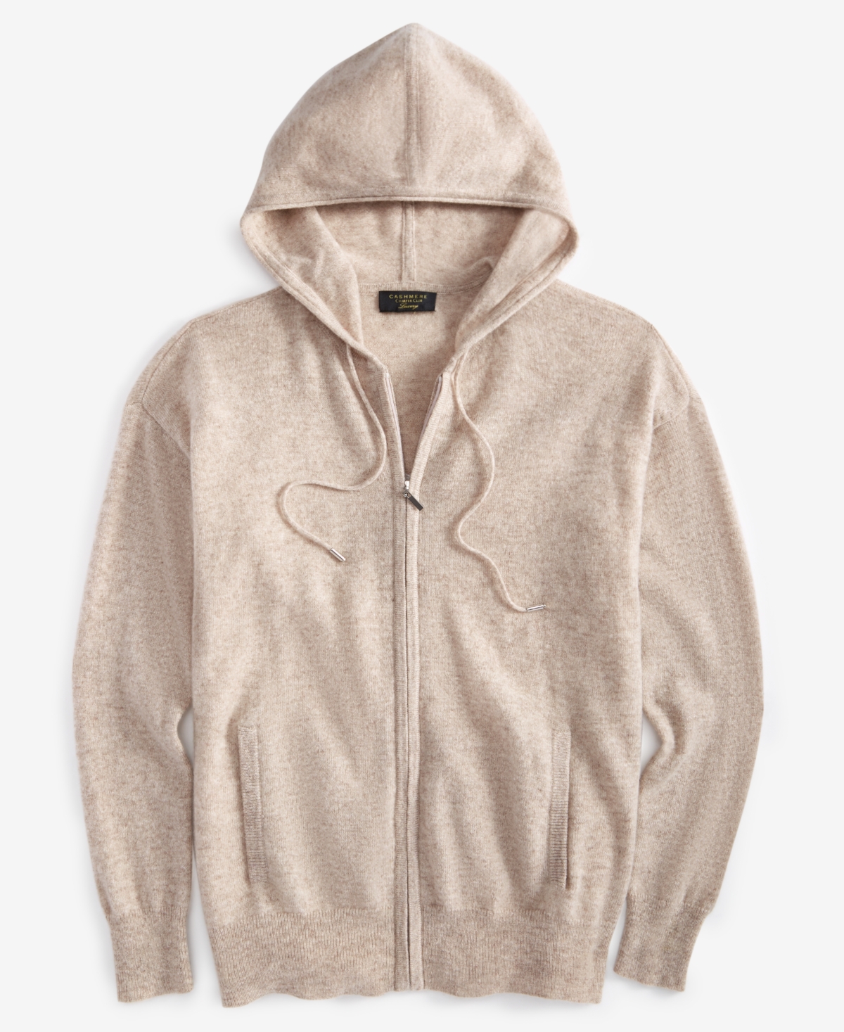 Charter Club Petite 100% Cashmere Zip Hoodie, Created For Macy's In Neutral