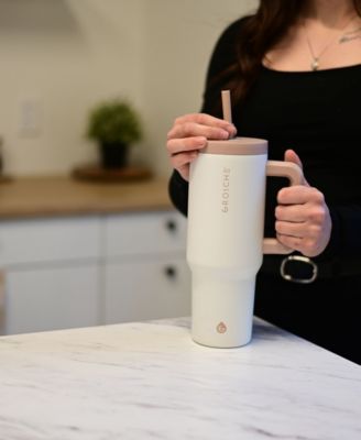 40oz Insulated Tumbler with Straw and Handle