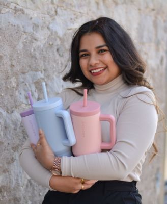 40oz Insulated Tumbler with Straw and Handle