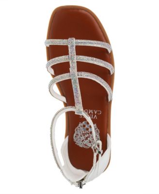 Big Girl's Fashion Sandal with Micro Stone Strappy Upper Glass stones/Polyester Sandals