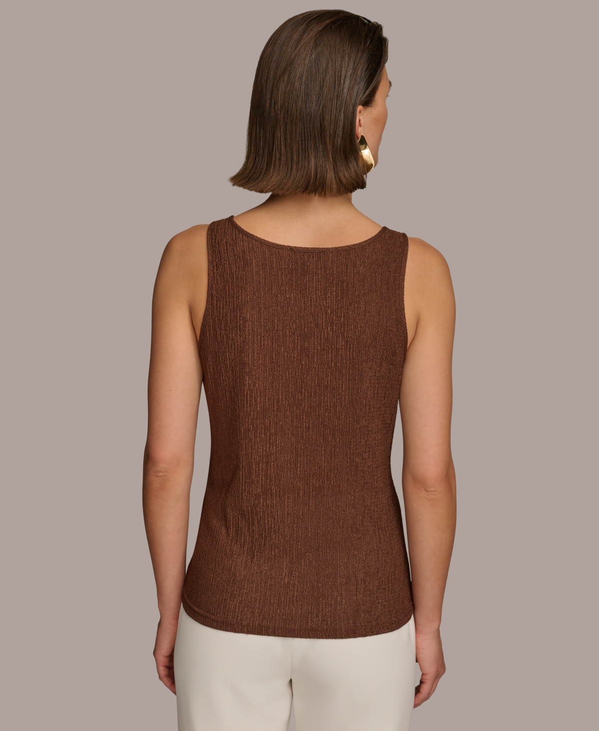 Donna Karan Women's Textured Scoop-Neck Tank Top