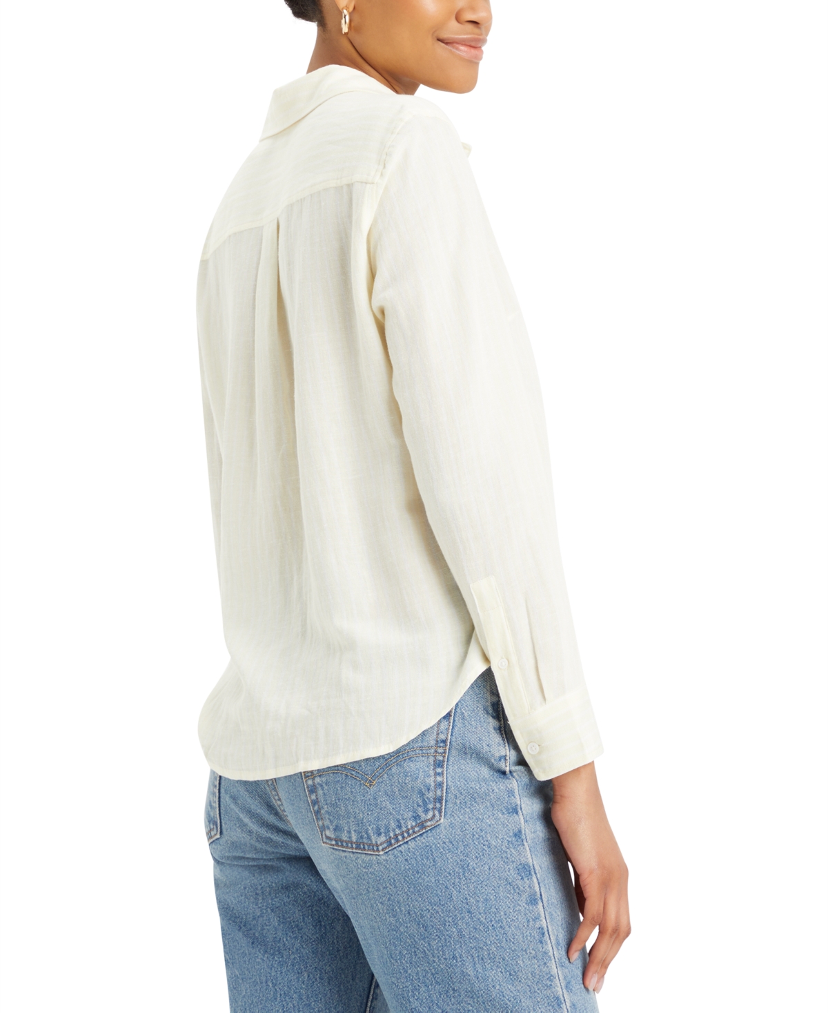 Levi's The Classic Cotton Box-Pleat-Back Long-Sleeve Shirt