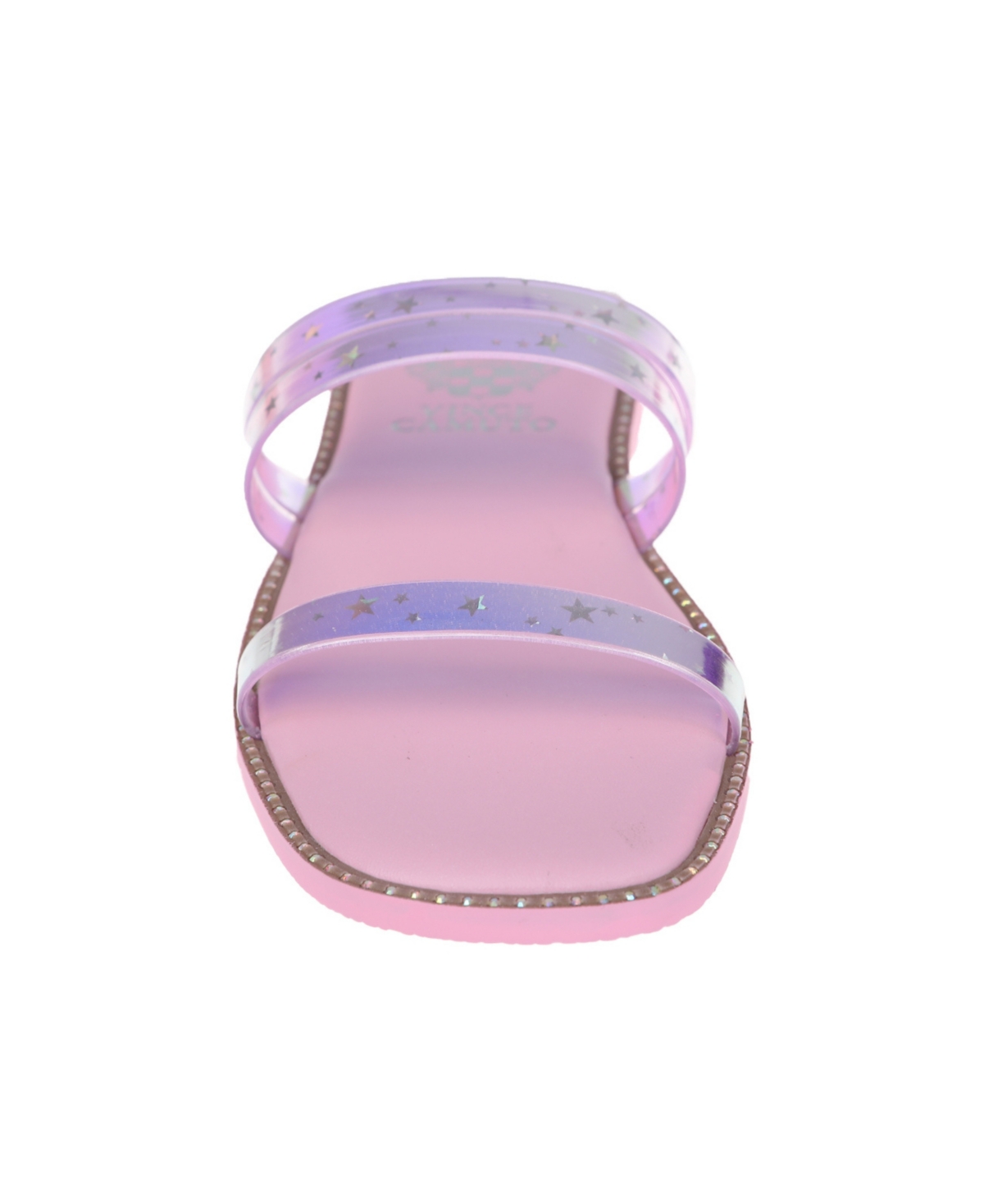 VINCE CAMUTO BIG GIRL'S FASHION SANDAL WITH STAR PVC STRAPS PVC SANDALS 