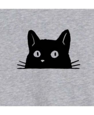 Trendy Juniors Peeking Cat Graphic Oversized Tee