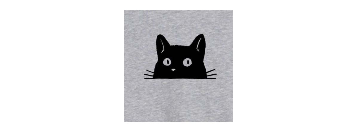 Good Vibes Llc Hybrid Apparel Trendy Juniors Peeking Cat Graphic Oversized Tee In Grey