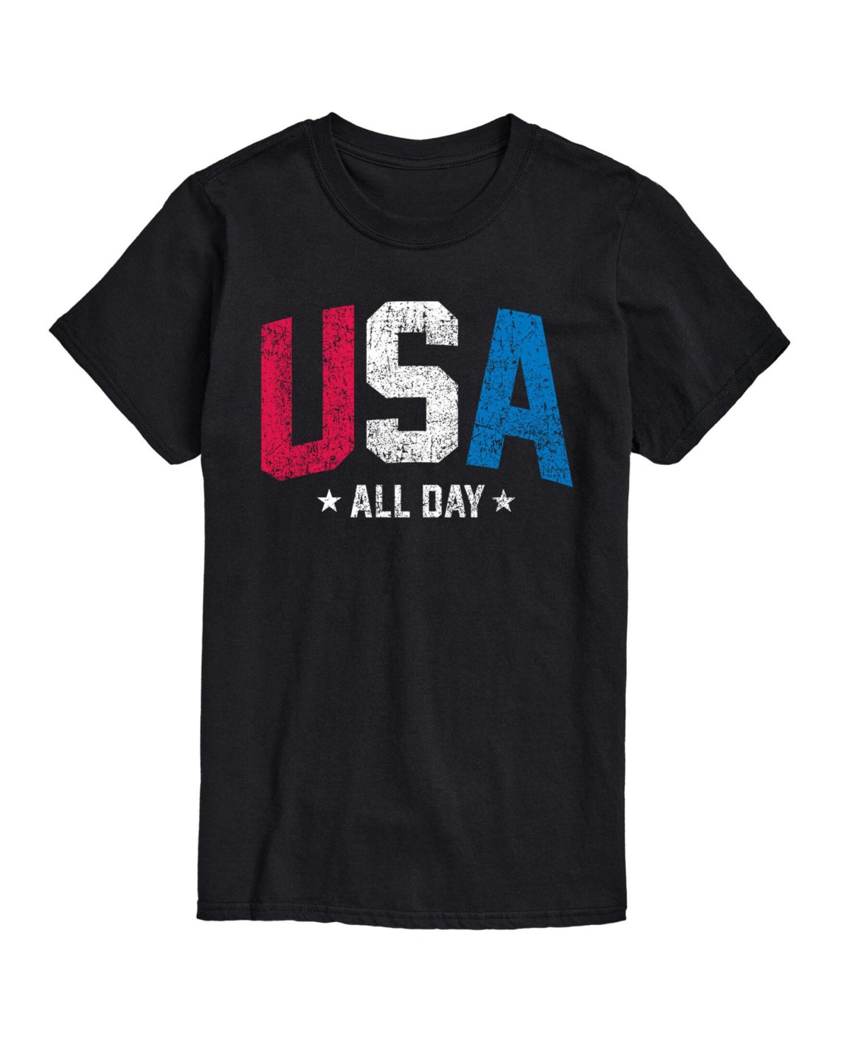 Good Vibes Llc Hybrid Apparel Trendy Juniors Usa Graphic Tee In Black